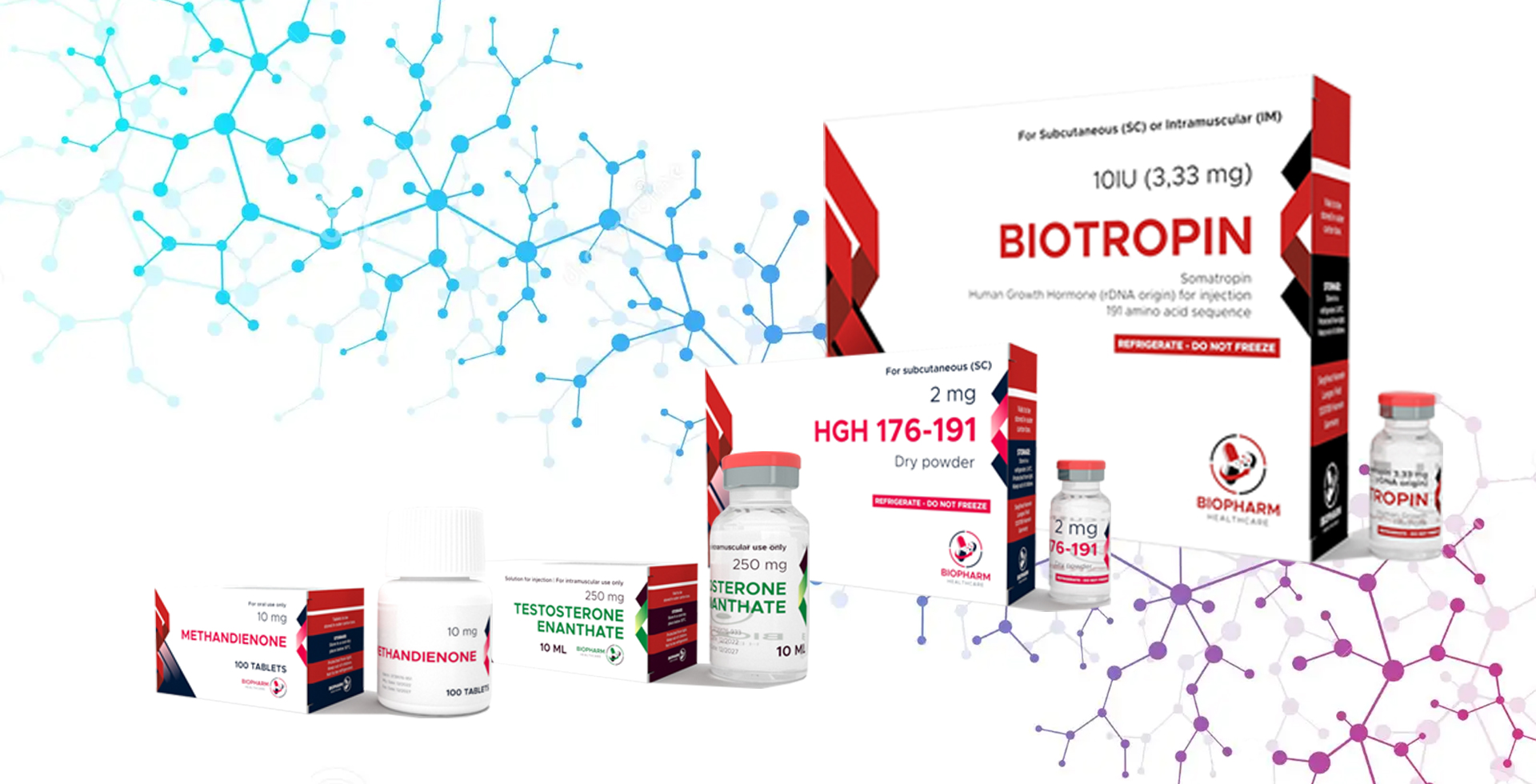 Biotropin 10 VIAL <span>Рекомбинантный гормон роста, полностью идентичный эндогенному аналогу в организме человека</span>